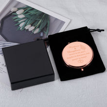 将图片加载到图库查看器，EuniGem Mom Birthday Gifts for Mother of The Bride Wedding Day Rose Gold Compact Mirror Mother Daughter Gift Ideas for Mother’s Day Graduation Housewarming Gifts for Retirement Leaving Mommy
