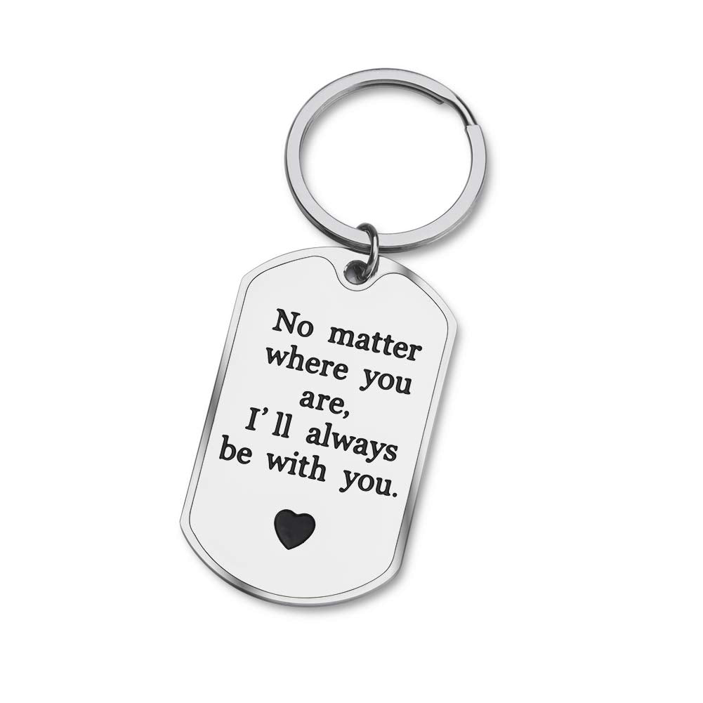 Eunigem Long Distance Relationship Gifts Keychain for Women Men Boyfriend Girlfriend Best Friend BFF Sisters Couples Husband Wife Valentines Day Anniversary Birthday Gifts for Him Her