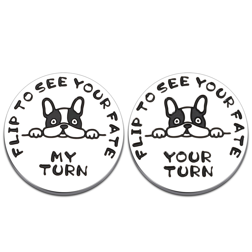 Funny Decision Coin Gift for Women Men Dog Lovers Gifts for Girls Boys Pet Owner Dog Walking Decision Maker Gifts for Home Parents Husband Pocket Token Birthday Dog Adoption Day Present Double-Sided
