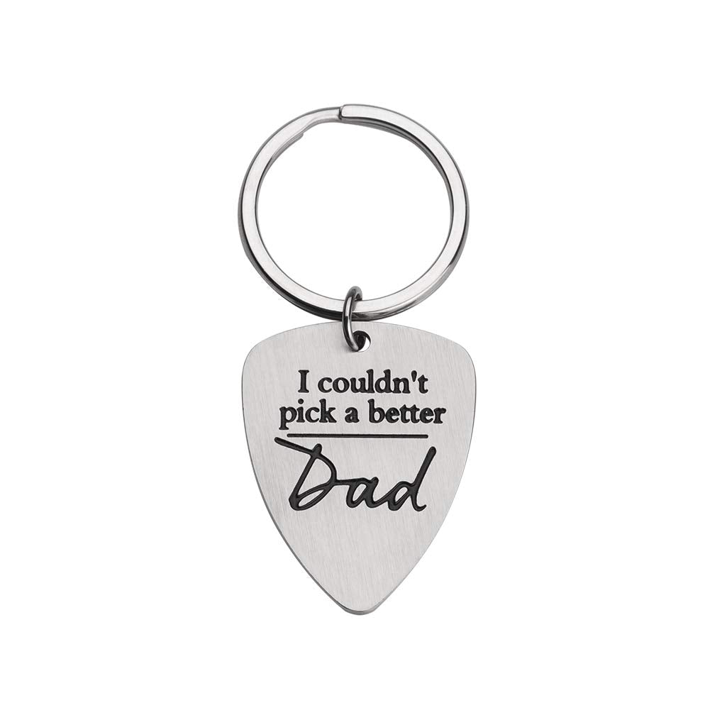 Father’s Day Gifts Personalized Guitar Pick for Dad Father Stepfather Stepdaddy Daddy I Couldn't Pick a Better Dad Guitar Pick Gift from Wife Daughter Son Kids Child Birthday Gift for Men Present