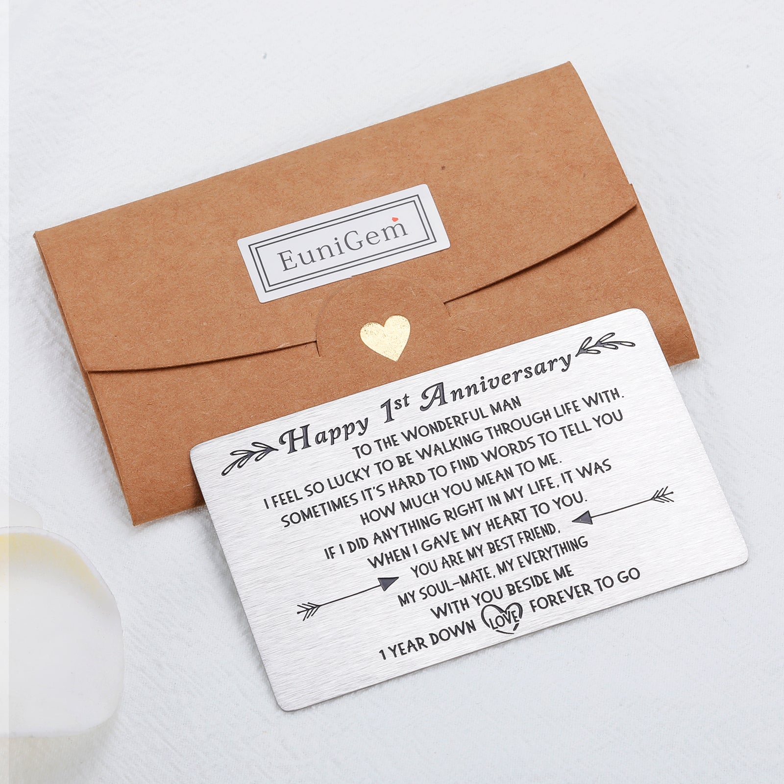 Eunigem Happy 1st Anniversary Card Gifts for Men, First India | Ubuy