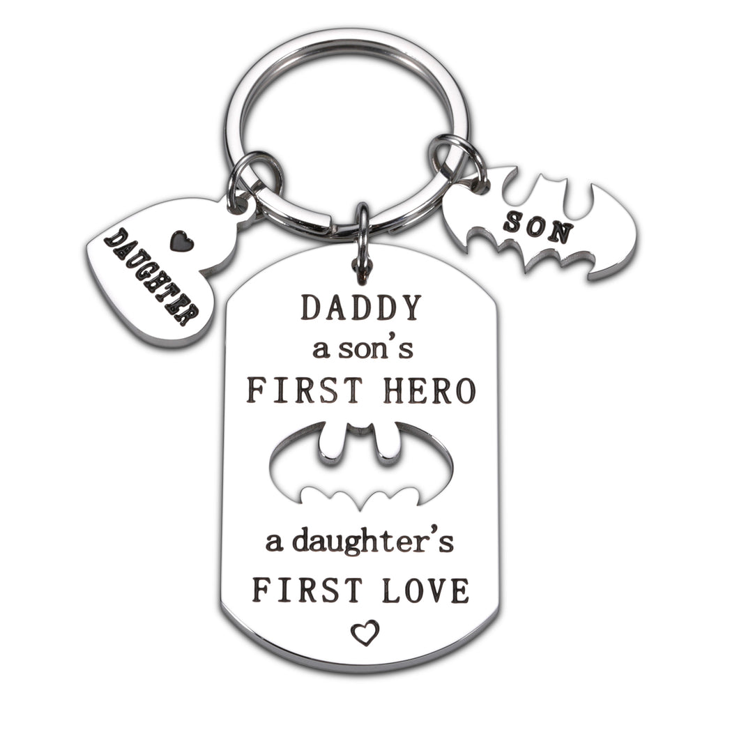 Father Gifts From Daughter Son To Dad Keychain Daddy Birthday Wedding Christmas Gifts for New Father Papa Step Dad to Be Father of Bride Fathers Day Presents from Kids Daughter In Law Goddaughter Wife