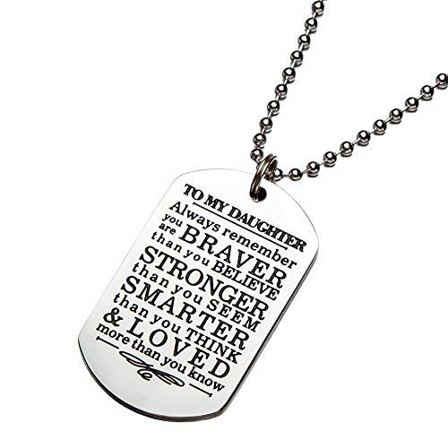 To My Son Daughter Gifts From Mom Dad Inspirational Necklace Christmas