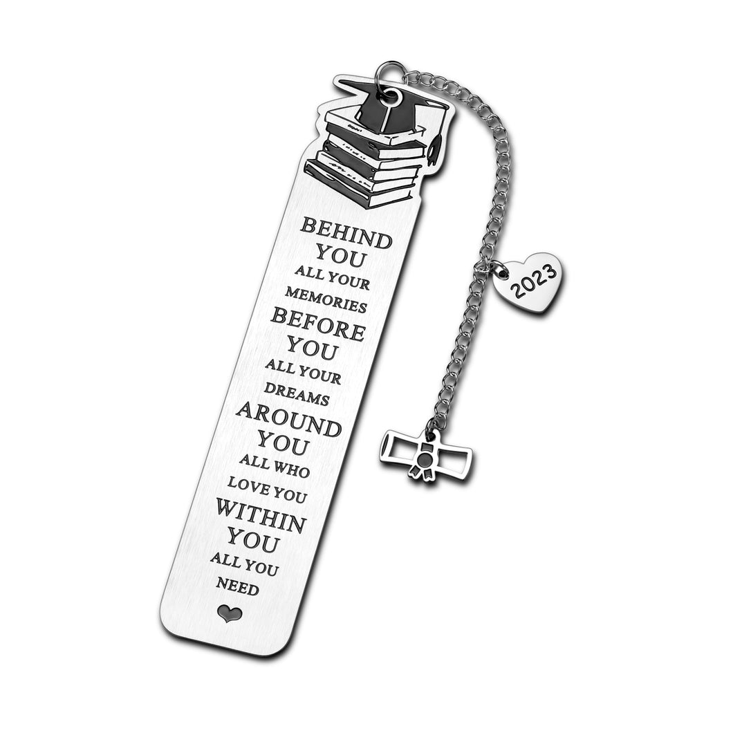 Inspirational Graduation Bookmark Gifts for Him Her Class of 2023 Senior High School Graduates Presents for College Boys Girls Christmas Gifts for Grads Friends Son Daughter Birthday Come-of-age Charm
