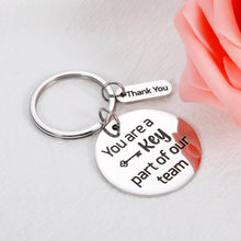 将图片加载到图库查看器，Team Gifts for Coworker Keychain Thank You Gifts for Staff Employee Appreciation Present for Manager Leader Boss Day Gifts for Boss Lady Birthday Christmas Charm for Coworker Women Leaving Retirement
