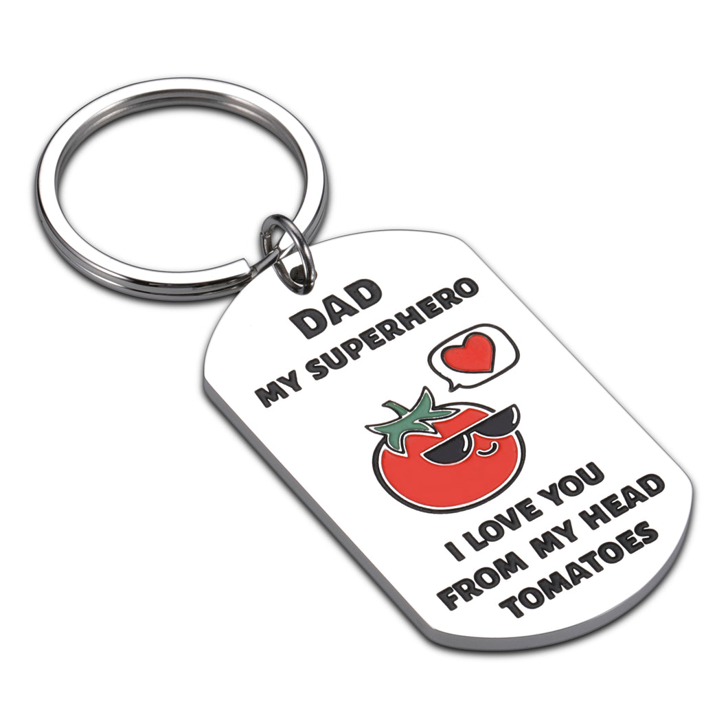 Funny Fathers Day Gifts Keychain for Dad Father In Law Humor Punny Birthday Gifts from Daughter Son Kids Wife I Love You Charm for Him Daddy Papa Foster Step Father of Bride Wedding Christmas Presents