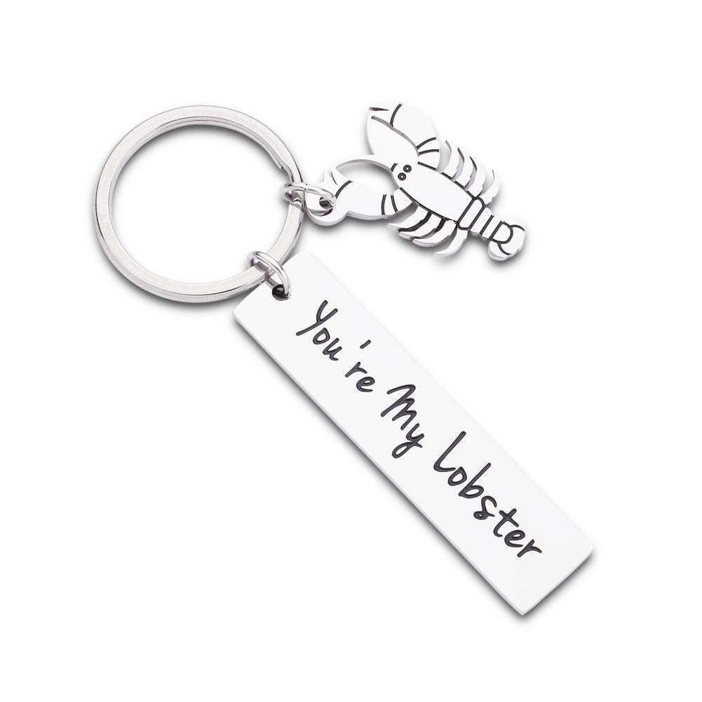 Couples Gifts Keychain for Boyfriend Girlfriend You’re My Lobster Cool TV Props Friends Wedding Valentine’s Anniversary Brithday Huaband Wife Romantic Keyring Jewelry for Him Her