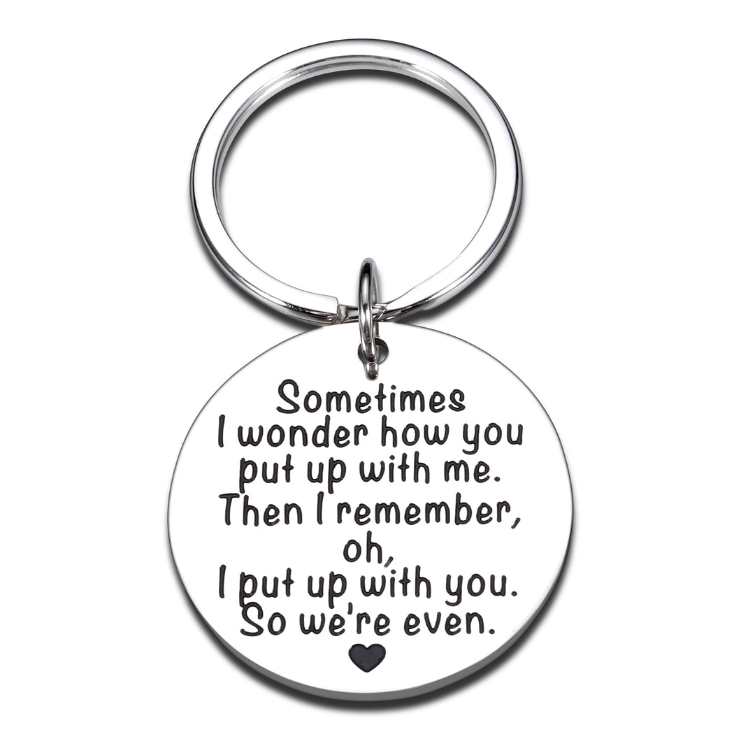 Funny Valentines Day Gifts for Men Women Christmas Anniversary Keychain Gifts for Him Her Boyfriend Husband Birthday Presents from Girlfriend Wife Long Distance Relationship Keepsake for Couples