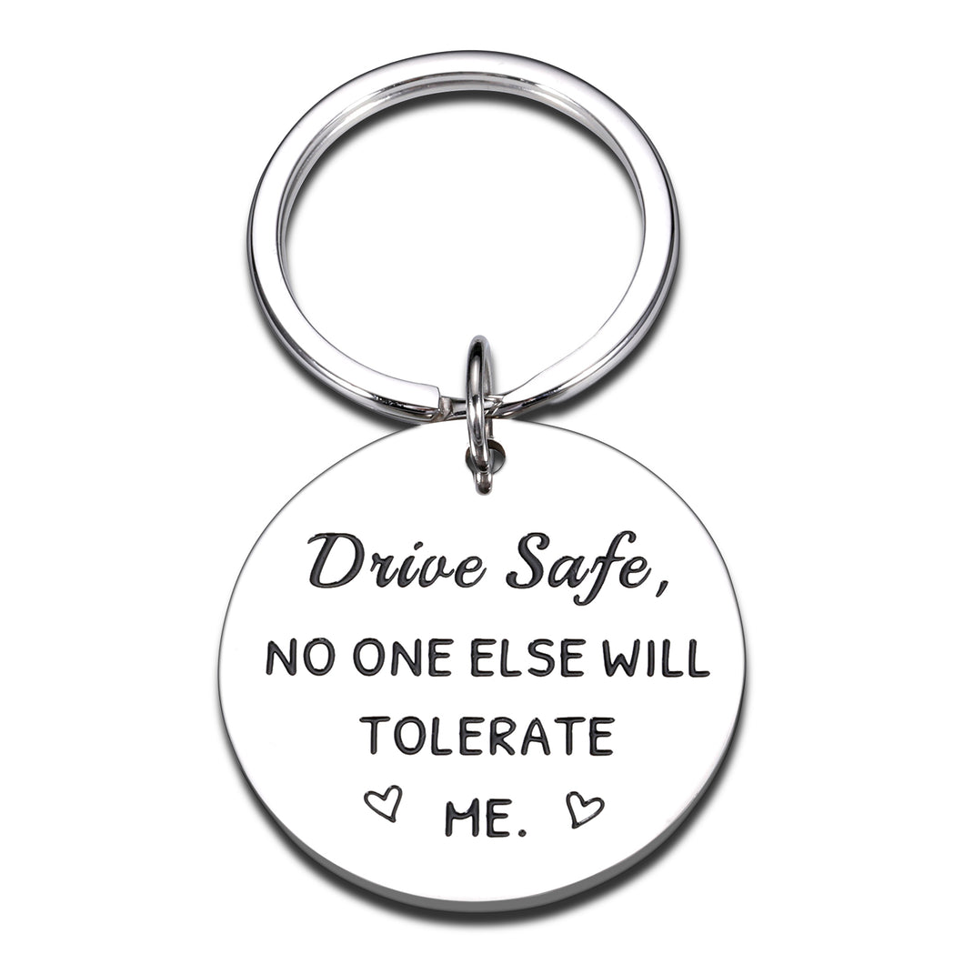 Drive Safe Keychain for Boyfriend Birthday Gifts from Girlfriend Valentines Gifts for Men Women Husband Anniversary Christmas Present for Him Her Couple Gifts from Wife Son New Driver Love You Gifts