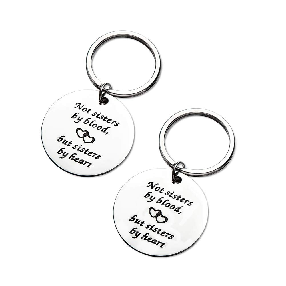 Sister Gifts Keychain from Sister Brithday Gift for Sisters Best Friend Keychain Friendship Pendants for Women Girls A Sister is God's Way of Making Sure We Never Walk Alone Wedding Jewelry for Her