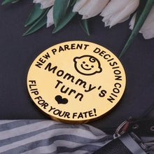 将图片加载到图库查看器，New Parent Decision Coin Gifts for First Time Mom Dad Mommy to Be Funny New Baby Gift for Baby Shower Newborn Baby Present for Pregnancy Mummy Christmas Gift Mothers Day Birthday Double-Sided Gold

