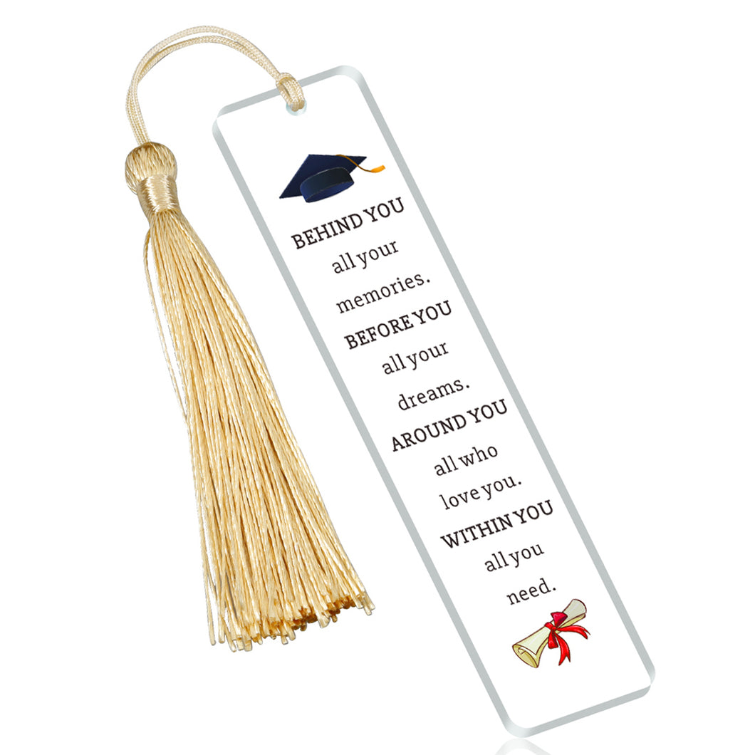 Class of 2023 Graduation Gifts for Her Him High School Student Inspirational Acrylic Bookmark for College Girls Boy Grads Senior Keepsake for Women Men Son Daughter Masters Graduation Present from Mom