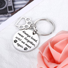 将图片加载到图库查看器，Eunigem Pet Loss Gifts Dog Cat Memorial Keychain Dog Sympathy Remembrance Gifts for Dog Owner Jewelry Keychains with Pawprint
