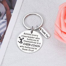 将图片加载到图库查看器，Cheer Coach Gifts for Women, Cheer Coach Keychain, Cheerleader Appreciation Gifts for Coach Birthday Graduation Senior Night End of Season Thank You Gifts for Cheer Coach Christmas Retirement Present
