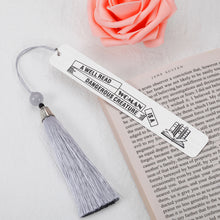 将图片加载到图库查看器，Book Lover Appreciation Gifts for Women Friend Bookmark with Tassel for Female Reader Inspirational Graduation Gifts for Daughter Teen Girls Student Teacher Boss Lady Coworker Christmas Birthday Charm
