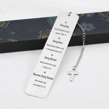 将图片加载到图库查看器，Christian Gifts for Women Men, Inspirational Bible Verse Bookmark for Book Lovers, Christmas Gift for Christian Teens Boy Girl, Religious Faith Jewelry Son Daughter Friends Graduation Baptism Gifts
