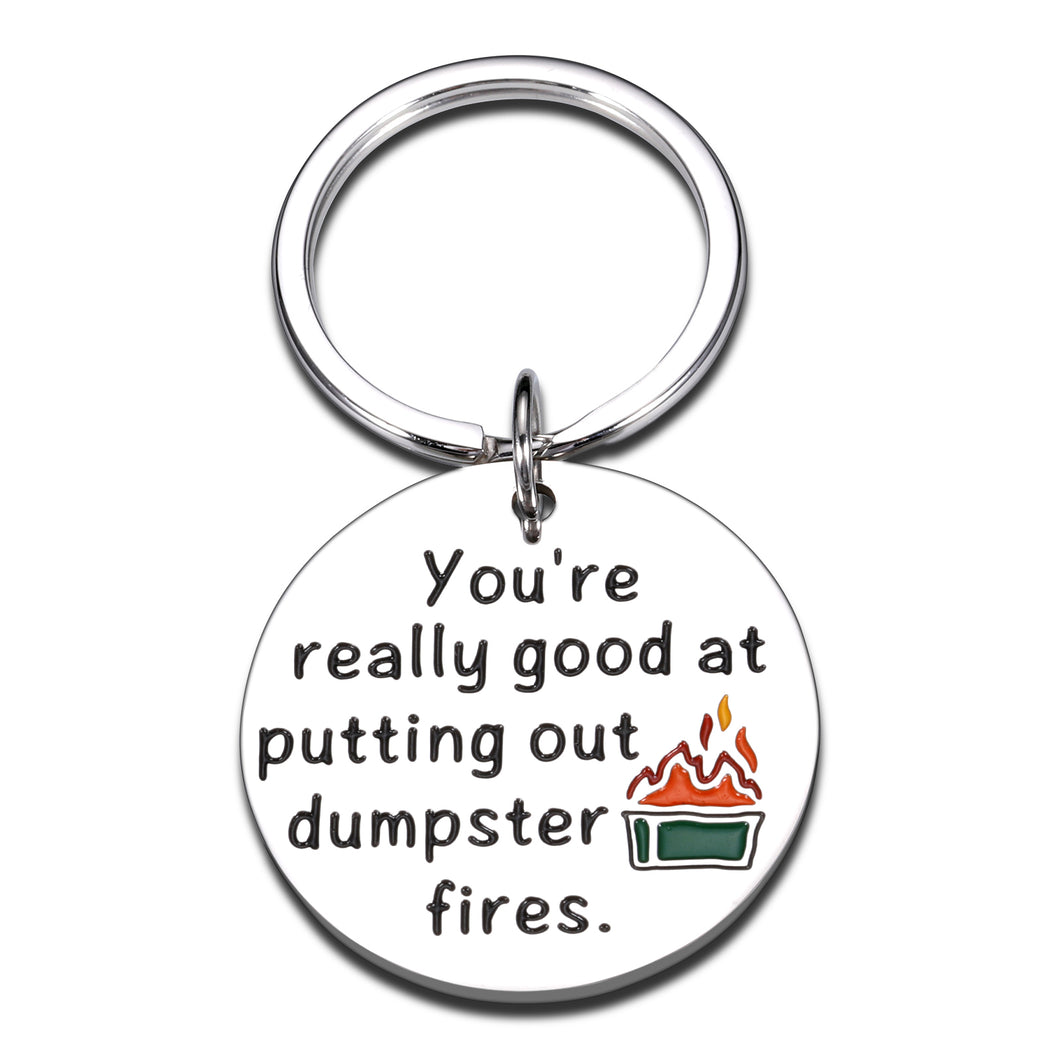 Funny Keychain Thank You Gifts for Boss Leader Employee Appreciation Present for Mentor Manager Supervisor PM from Coworker Boss Day Gifts for Boss Lady Coworkers Friends Dad Birthday Christmas Charm