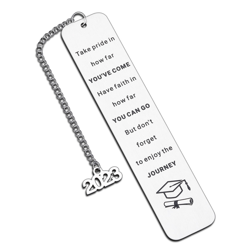 Class of 2023 Senior Graduation Gifts for Her Him Inspirational Bookmark Gifts for College High School Students Graduate Charms for Nursing Medical Lawyer Women Men Masters PhD Son Daughter Present