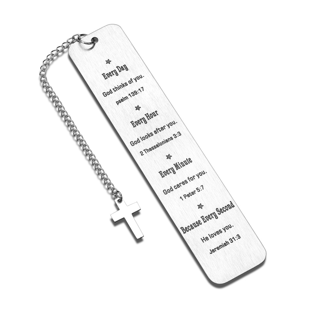 Christian Gifts for Women Men, Inspirational Bible Verse Bookmark for Book Lovers, Christmas Gift for Christian Teens Boy Girl, Religious Faith Jewelry Son Daughter Friends Graduation Baptism Gifts