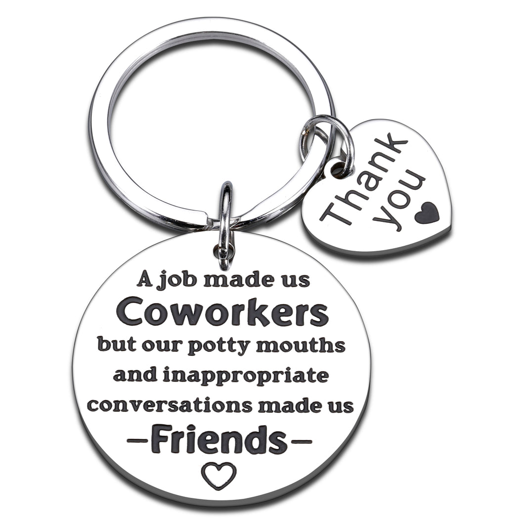Funny Coworker Gifts for Women Men Office Keychain for Work Bestie Coworkers Friends Birthday Thank You Gifts for Employee Appreciation Going Away Leaving Job Present for Her Him Christmas Retirement