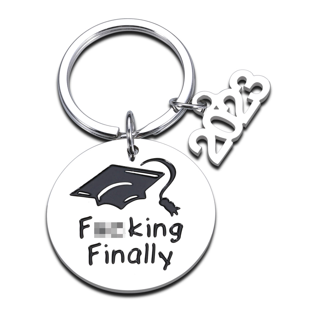 Funny Graduation Keychain Gifts for Class of 2023 Women Men Grads Gifts for Her Him High School Student Girls Boys College Masters Presents for Nursing Law School Female Gifts from Best Friend Mom Dad