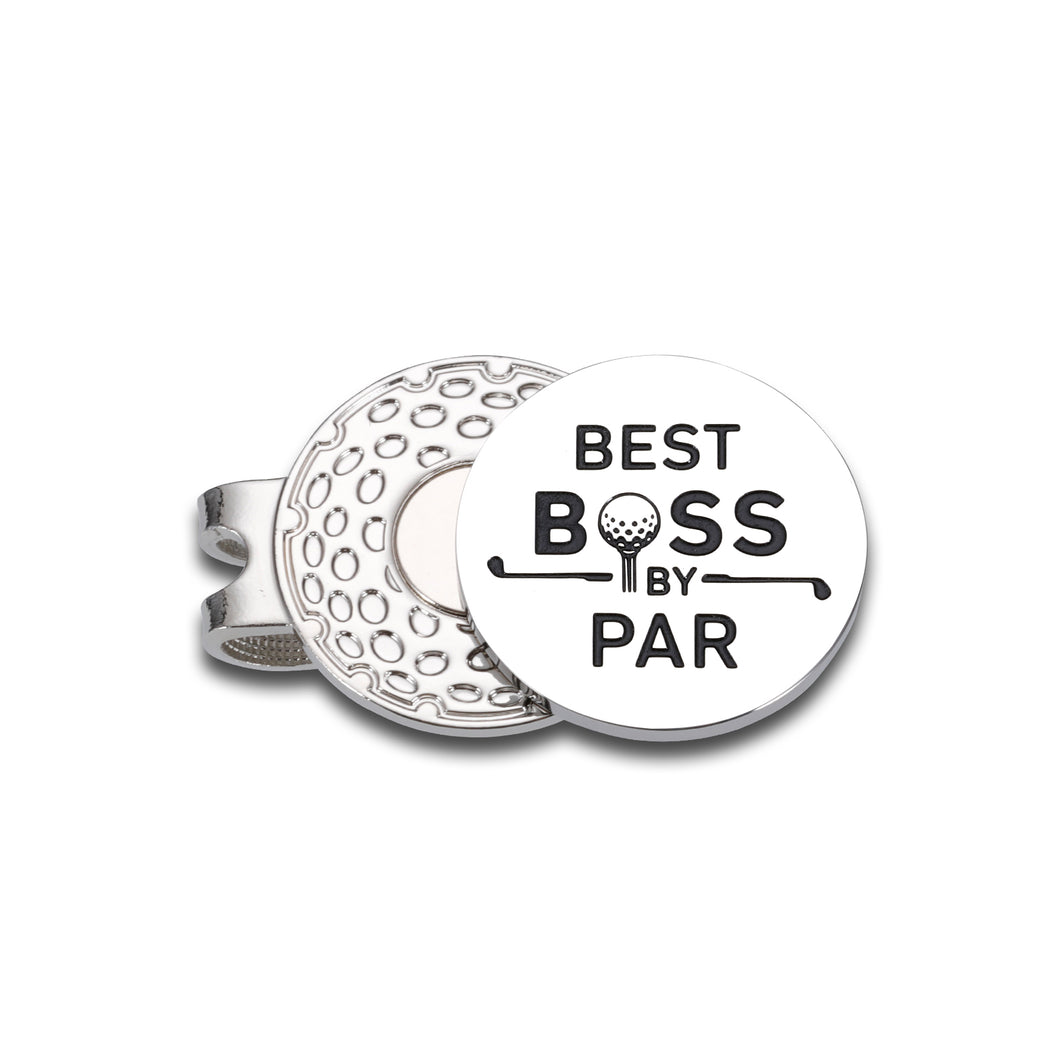 Boss Gifts for Men Women Boss Lady Christmas Present Golf Ball Marker for Golf Lovers Leader Mentor Boss Day Birthday Gifts Idea for Him Her Retirement Valentines Thank You Charm Golf Accessories