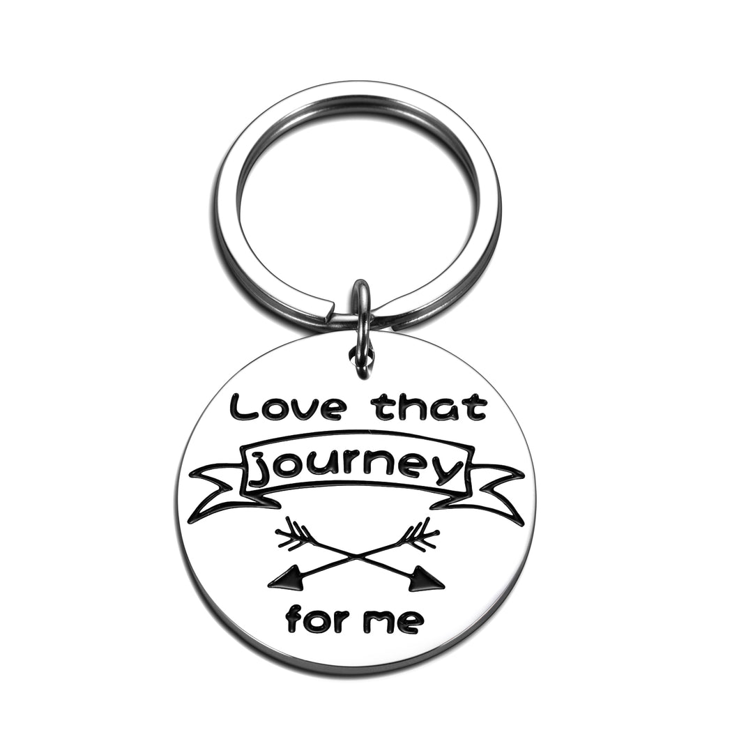 Best Friend Gift for Women Men Love That Journey Keychain Schitts C Merchandise Gifts for Fans Teens Novelty Presents for Birthday Inspirational Jewelry Charms Valentines Day Couple Gifts for Him Her