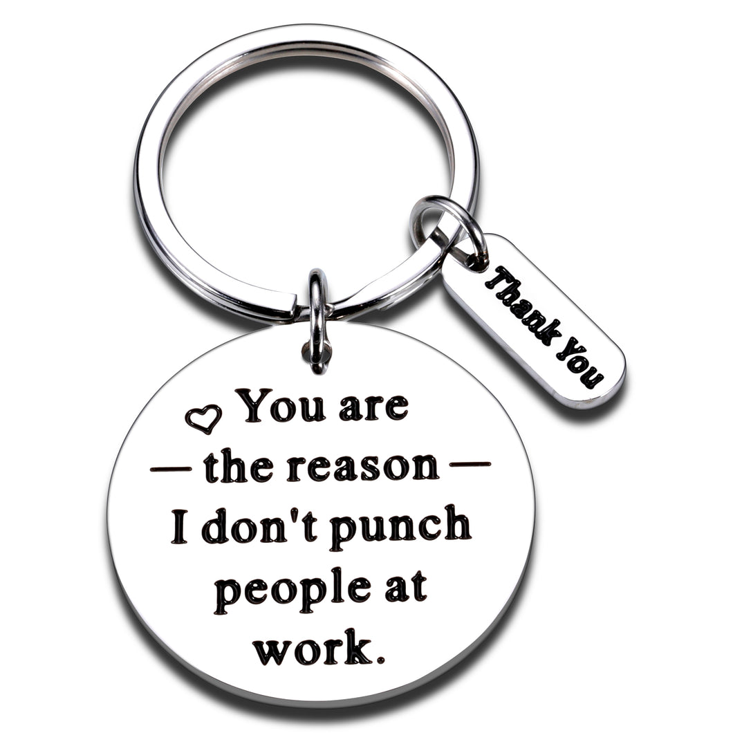 Funny Keychain Gift for Coworker Birthday Leaving Going Away Present for Men Women Thank You Gifts for Him Her Office Employee Appreciation Charm for Leader Admin Boss Day Goodbye Christmas
