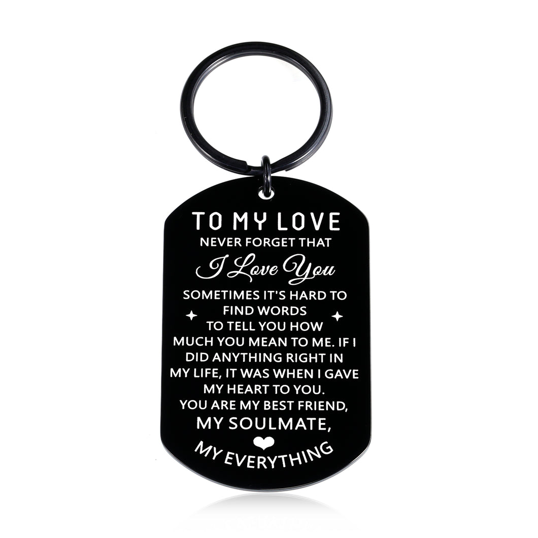 Valentines Gifts for Men Women Boyfriend Birthday Gifts for Husband Anniversary Wedding Couple Gifts for Her Him To My Love Soulmate Keychain Gifts from Girlfriend Wife Engagement Christmas Gifts