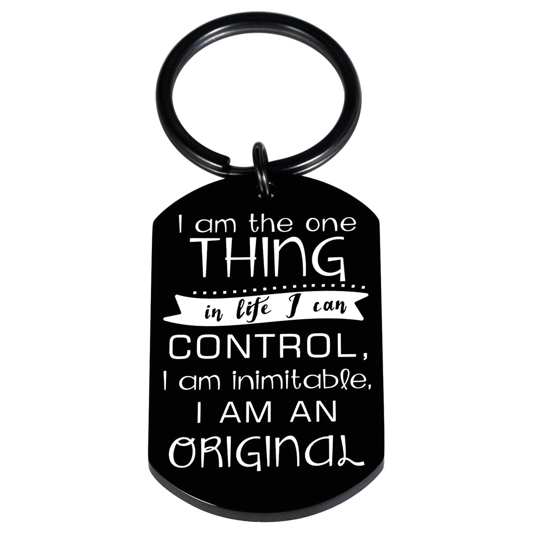 Hamilton Musical Merchandise Girls Keychain Broadway Gifts for Teens Inspirational Gifts for Women Men Novelty Presents Jewelry for Hamilton Musical Lover Fans I Am the One Thing in Life I Can Control