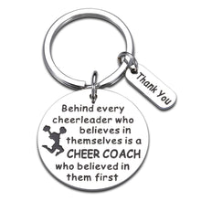 将图片加载到图库查看器，Cheer Coach Gifts for Women, Cheer Coach Keychain, Cheerleader Appreciation Gifts for Coach Birthday Graduation Senior Night End of Season Thank You Gifts for Cheer Coach Christmas Retirement Present
