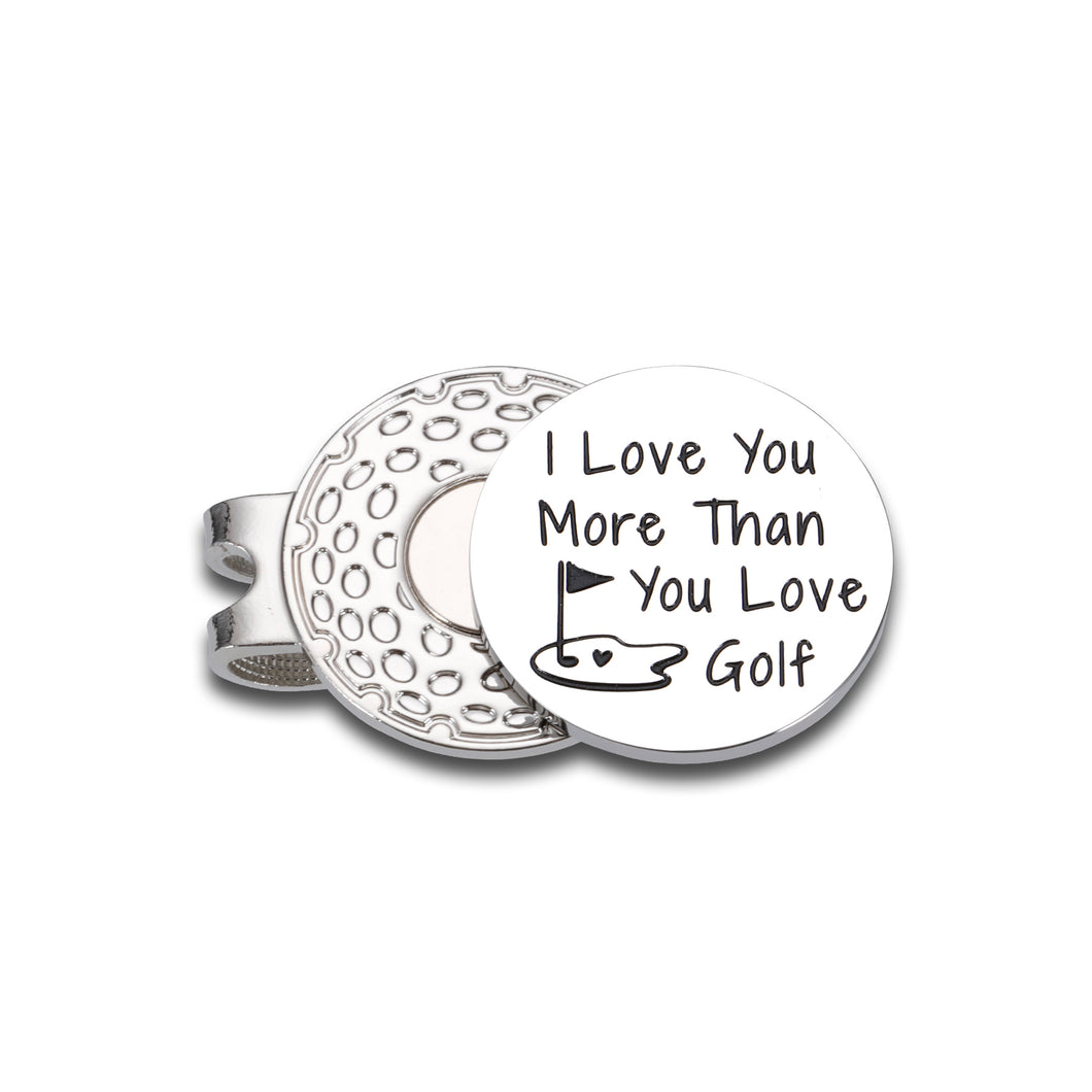 Stocking Stuffers for Men Husband Golf Ball Marker Christmas Gifts for Golf Lovers Golf Gifts Anniversary Valentines Gifts for Him Boyfriend I Love You Gifts for Men Women Couple Father Golf Hat Clip