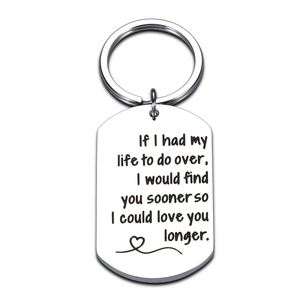 Wife Husband Anniversary Keychain Engagement Gifts for Him her