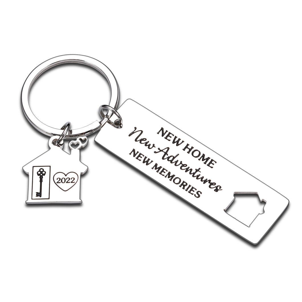 2022 New Home Keychain Housewarming Key Chain Gifts for First Home Women Men Closing Realtor Gift for Home Buyers New Homeowners Gift for Sister Friends Family New Neighbor Housewarming Party Gifts