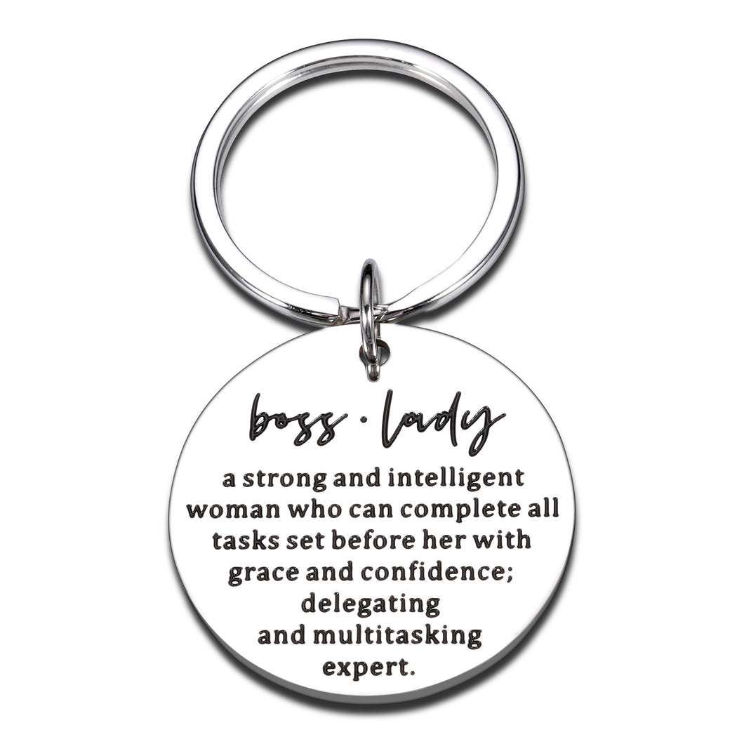 Boss Lady Gifts for Women, Boss Lady Office Decor, Boss Lady Definition Key Holder, Boss Day Gifts for Female Bosses, Office Key Chain for Women Boss Birthday Appreciation Gifts from Team Coworker