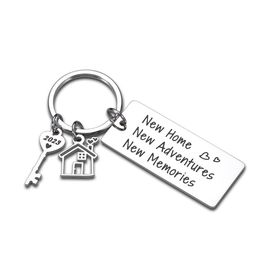 2023 New Home Keychain Housewarming Gifts for New House Closing Realtor Gift for Home Buyers New Homeowners Gift for Women Men Sister Friends Moving First Home Present for New Apartment