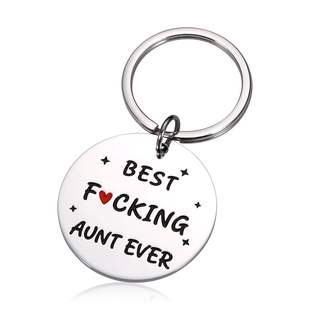 Funny Gifts for Aunts Birthday from Niece Nephew Unique Keychain for Women Auntie Aunt To Be Sister-in-law Jewelry from Sisters Daughter-in-law Christmas Mothers Day Best Aunt Ever Charm for Her